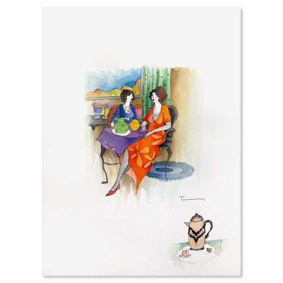 "Untitled" by Itzchak Tarkay (1935-2012)