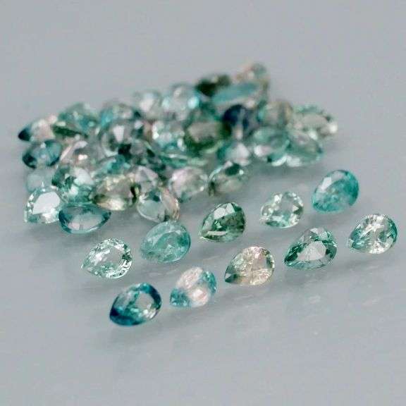 Heated only! Matched 6.03ct blue green Sapphire set!