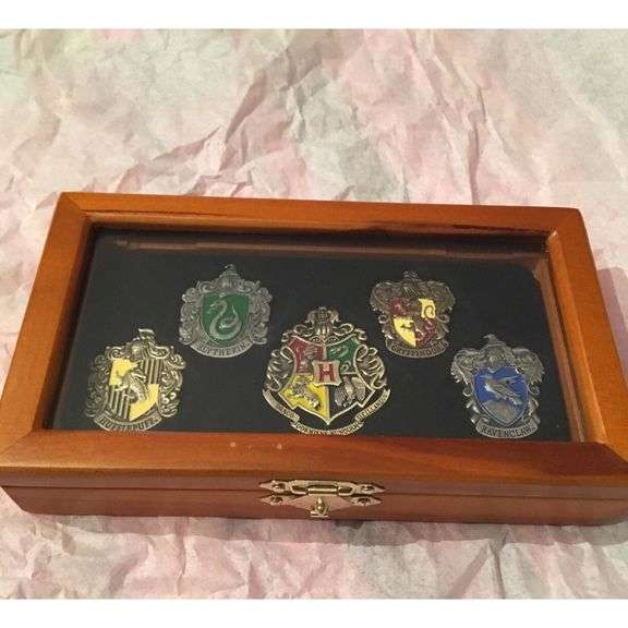 Offical Harry Potter House Crest Pin Set