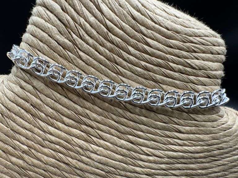 Sterling Silver Italian Love Heart Chain 5.5mm Solid 925 Italy Infinity Promise Bracelet Anklet 9"