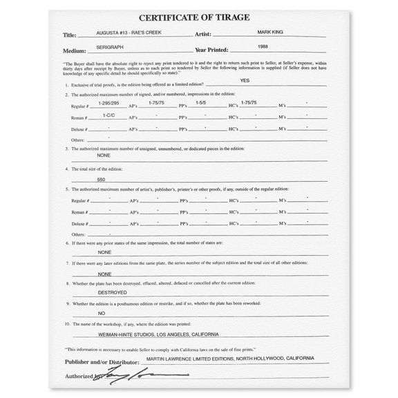 "Augusta #13 Rae's Creek" by Mark King (1931-2014)