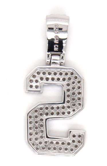 925 Sterling silver Initial S cubic zirconia pendant