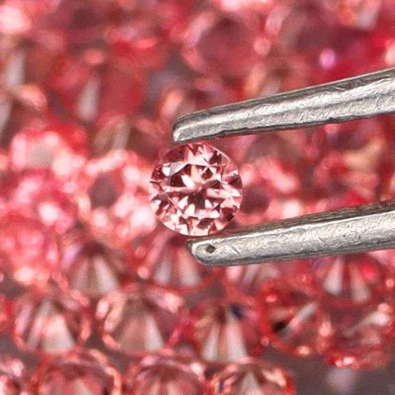 Vibrant color! Diamond cut! 2.27ct  cherry pink Sapphire set!