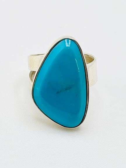 925 Sterling Silver DTR Jay King Freeform Turquoise Ring