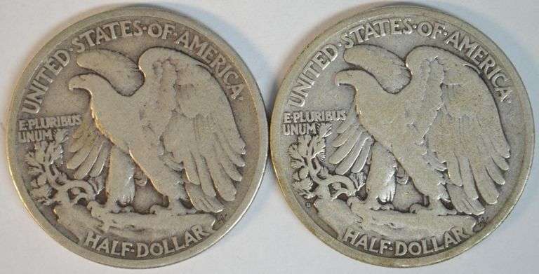 Scarce 1919-P & 1919-D Walking Liberty Half Dollars