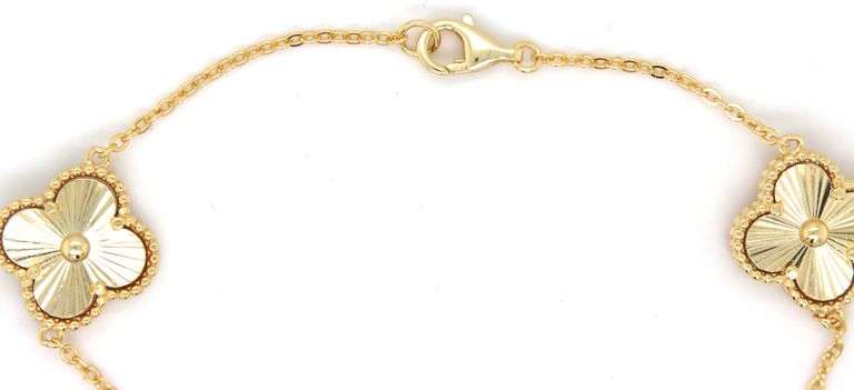 925 Sterling silver 4 clover bracelet