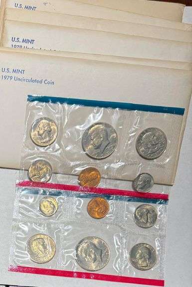 Six 1979 US Mint Sets.