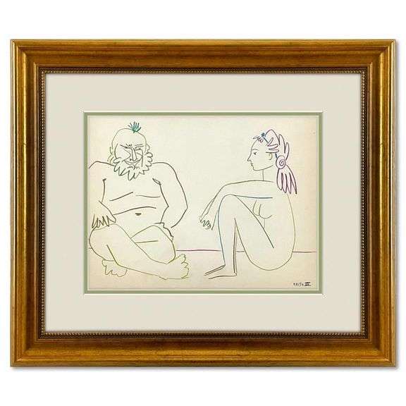 "La Comedie Humaine 27.1.54-I" by Pablo Picasso (1881-1973)