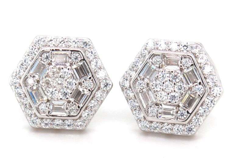 925 Sterling silver cubic zirconia stud earrings