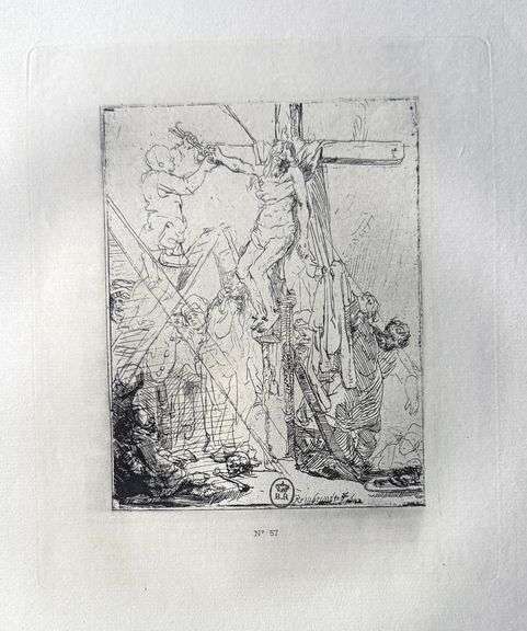 Extremely Rare and Collectible Antique Etching After Rembrandt, c. 1880