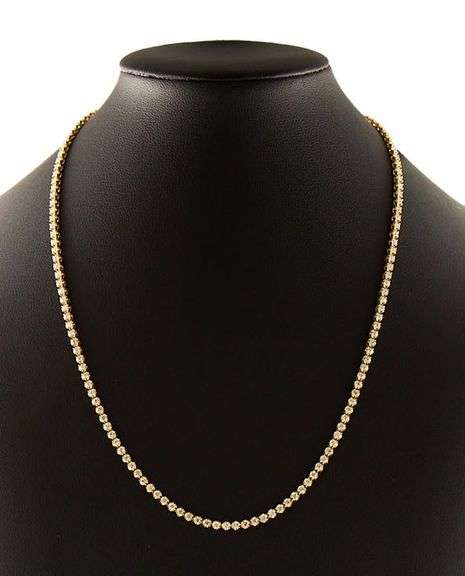 New 4.00ctw Round Diamond Tennis Necklace in 14K