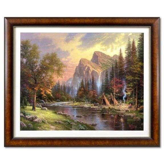 "Mountains Declare His Glory" by Thomas Kinkade (1958-2012)