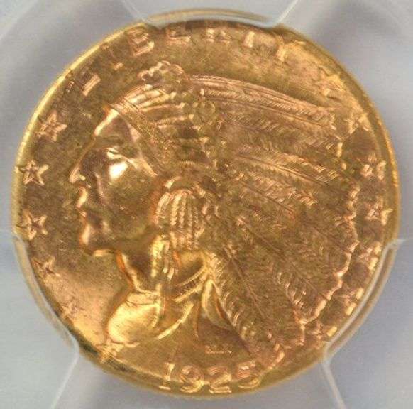 Basically Gem BU 1925-D $2.50 Indian Gold Piece. PCGS MS64