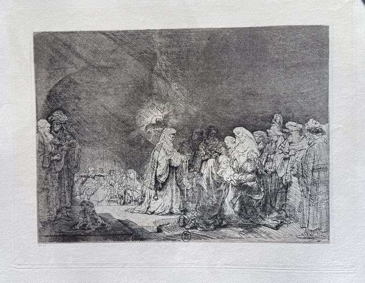 Extremely Rare and Collectible Antique Etching After Rembrandt, c. 1880