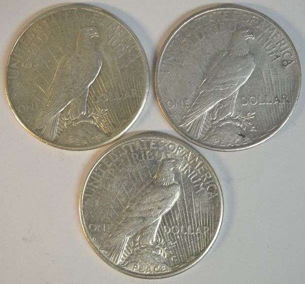 Flashy and lustrous 1926-P-D-S Peace Silver Dollars