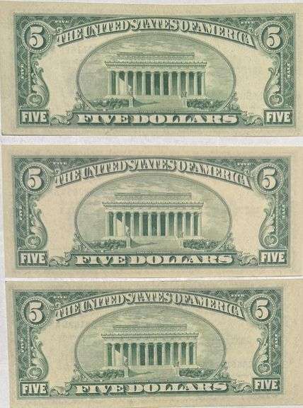1953 1953 A 1953 B Uncirculated $5 Silver Certificates