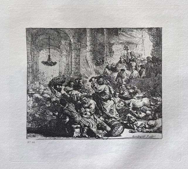 Extremely Rare and Collectible Antique Etching After Rembrandt, c. 1880