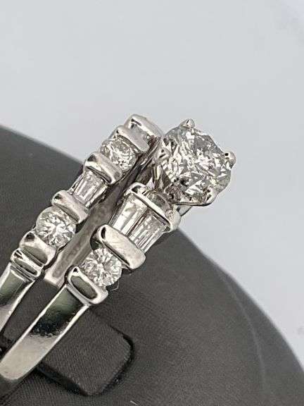 CERTIFIED PLATINUM AND DIAMOND WEDDING SET