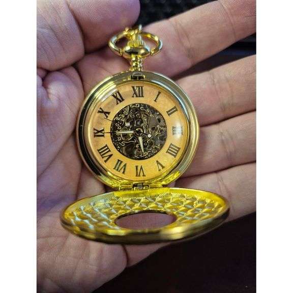 Mechanical Skeleton Pocket Watch