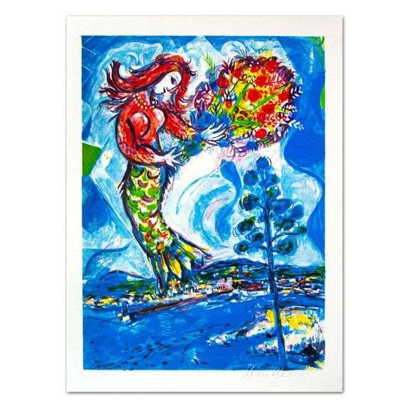 "La Sirene Au Pin" by Marc Chagall (1887-1985)