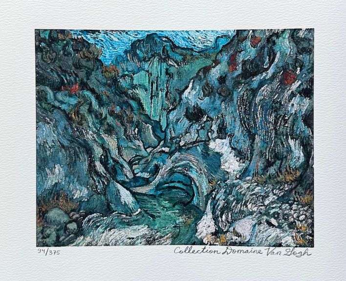 Estate Pencil Signed Vincent Van Gogh, The Ravine of the Peyroulets