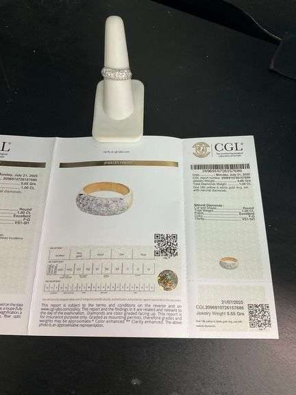 CERTIFIED BRAND NEW DIAMOND DOME RING / BAND