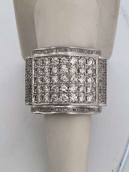 MEN'S CERTIFIED 14K WHITE GOLD DIAMOND RING