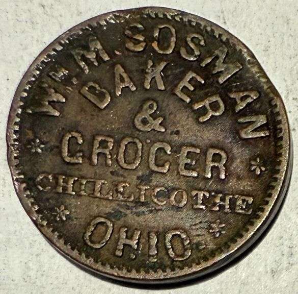 18631863 CWT W M Sosman Grocer Chillecothe Ohio