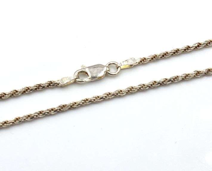 Lot of 3 Italian 925 sterling silver rope chains