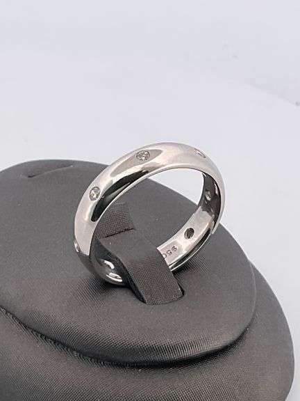 CERTIFIED PLATINUM UNISEX DIAMOND WEDDING BAND