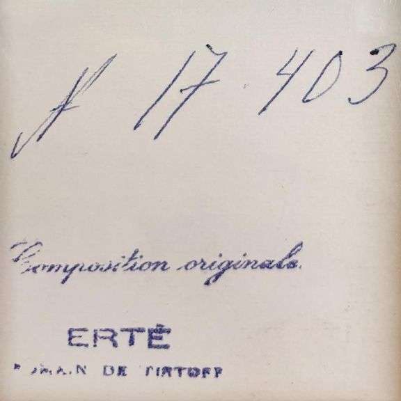 "Prologue, la Patronne, August 22, 1962" by Erte (1892-1990)