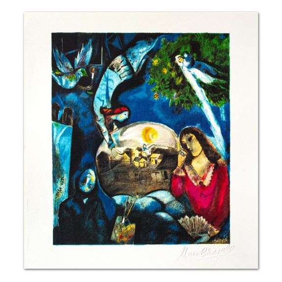 "Autour D'elle" by Marc Chagall (1887-1985)