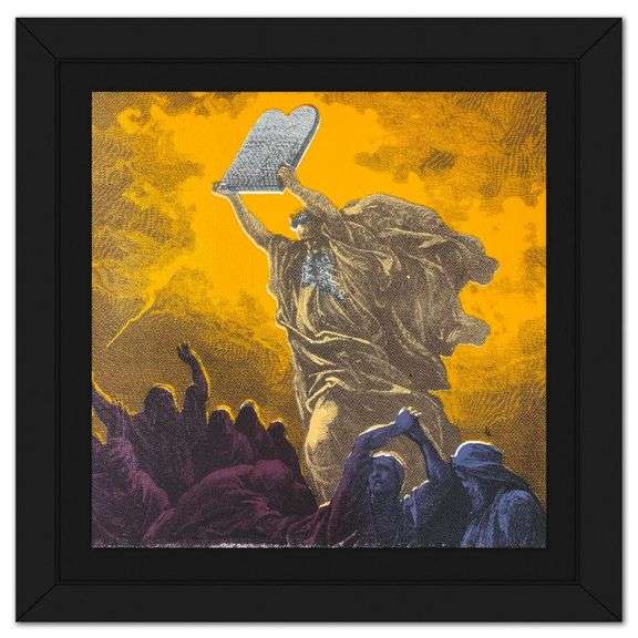 "Moses & the Ten Commandments" by Steve Kaufman (1960-2010)