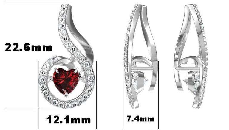 Beautiful Dancing Natural Genuine Garnet pendant