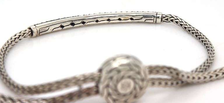 John Hardy classic chain pull through pave station bracelet