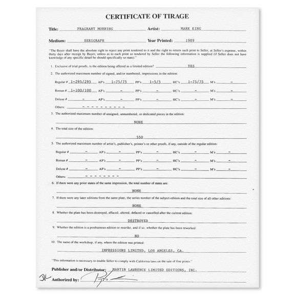 "Fragrant Morning" by Mark King (1931-2014)