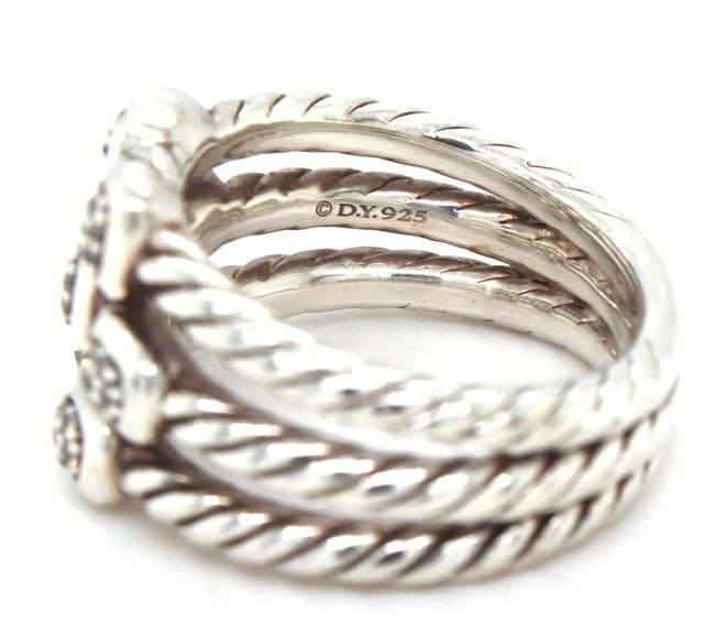 David Yurrman 3 row diamond Confetti ring