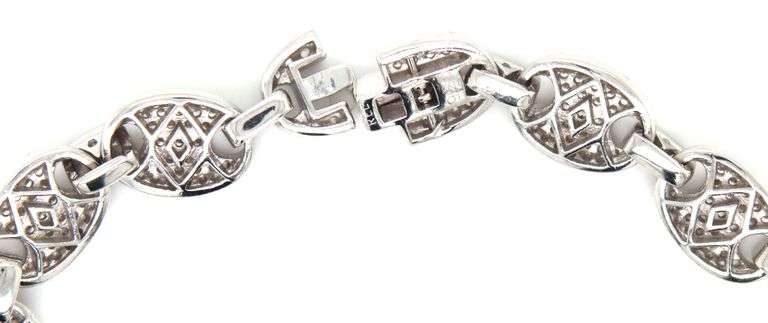 925 Sterling silver Gucci style cubic zirconia bracelet