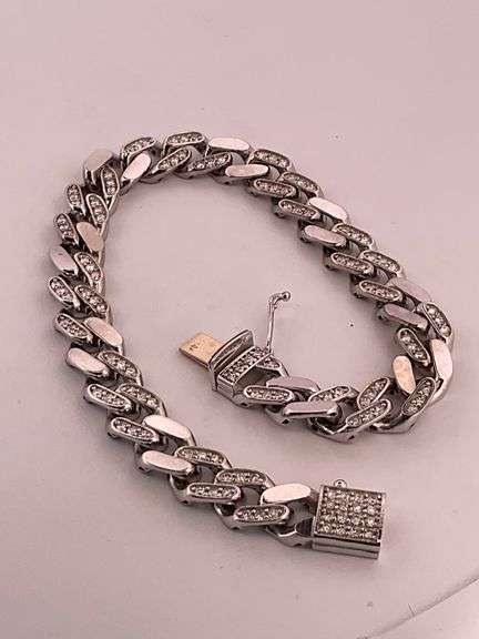 certified brand new men's diamond cuban link bracelet