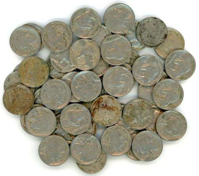 50 Full Date Buffalo Nickels