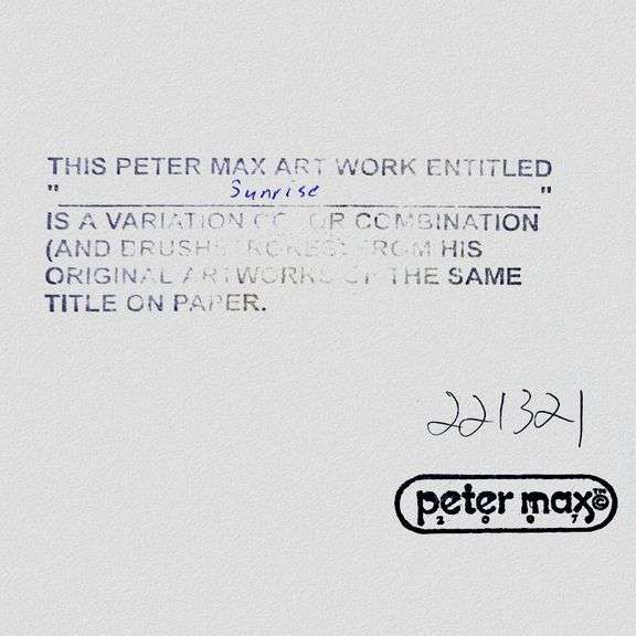 "Sunrise 2000" by Peter Max