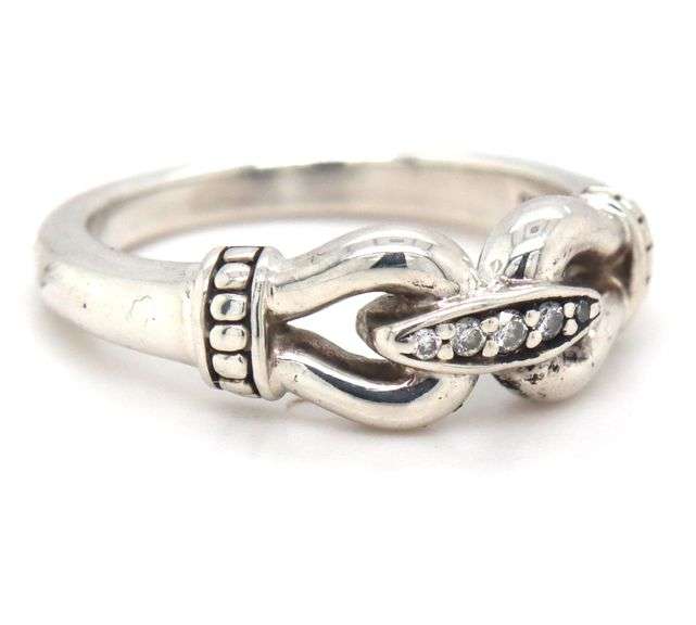 925 Sterling silver Lagos diamond Derby ring