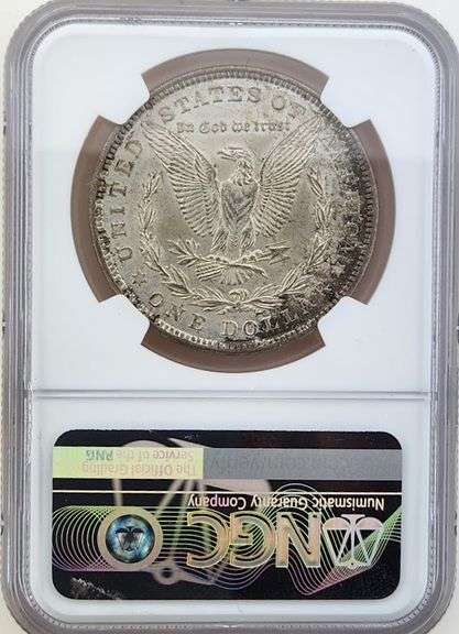 1921 Morgan Silver Dollar, NGC MS63 - Original Bag Fragment