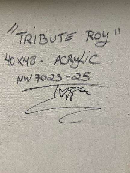 Very large! Extremely collectable" Jozza "original painting on canvas,Tribute to Roy