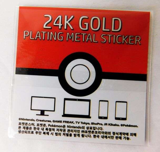 Pokémon 24K Gold Plating Sticker