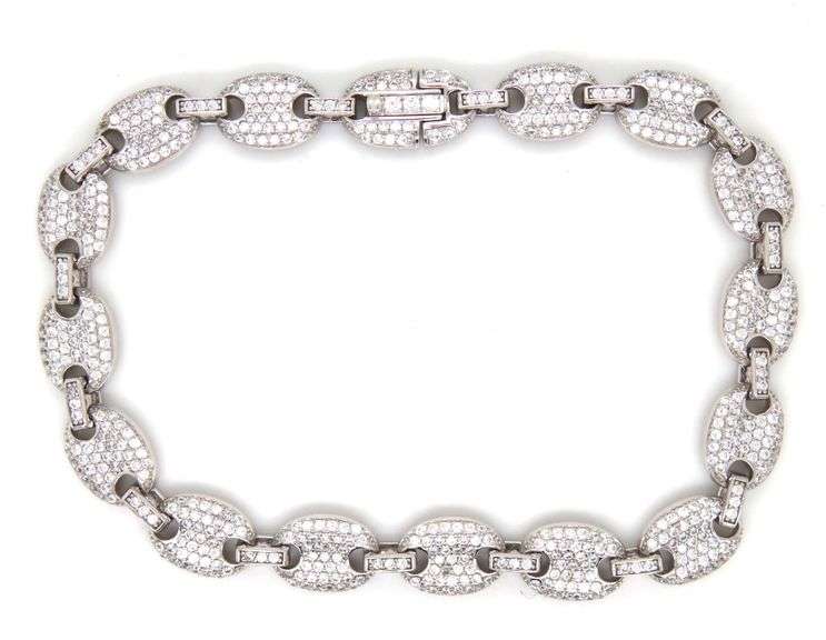 925 Sterling silver Gucci style cubic zirconia bracelet