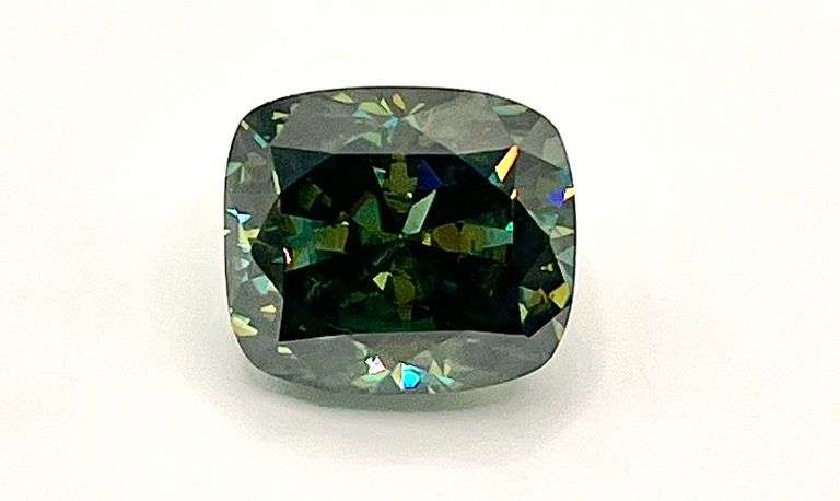 Huge 10.15 Ct Sparkling Emerald Green Lab Simulated Diamond Solitaire