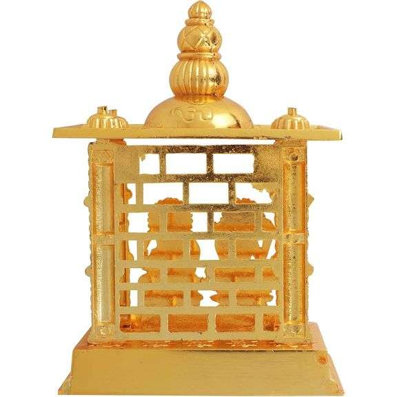 Gold-Plated Cast Iron Lakshmi–Ganesha Mandir