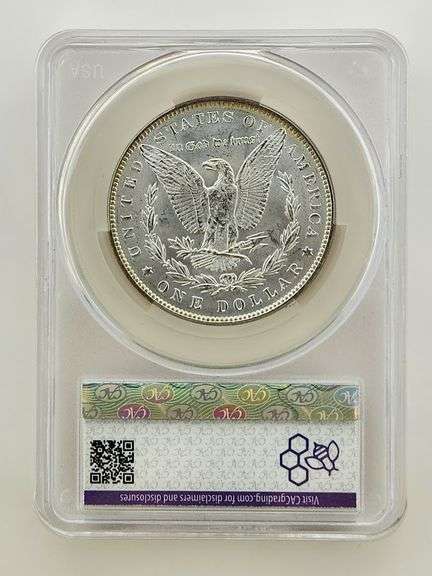 1888 Morgan Silver Dollar, CAC MS63 Trader Bea Slab