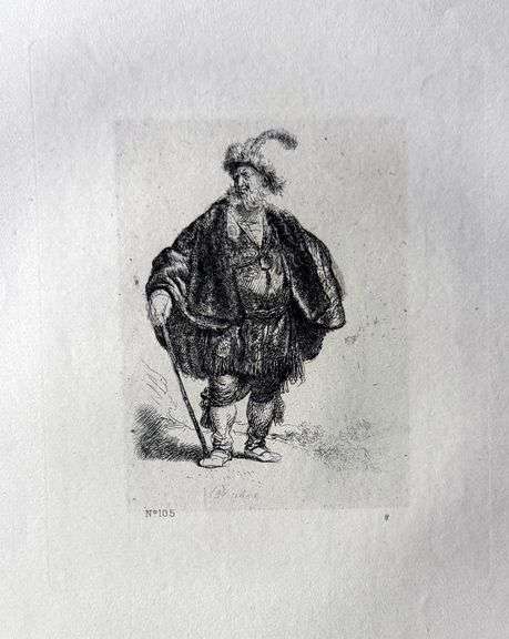 Extremely Rare and Collectible Antique Etching After Rembrandt, c. 1880